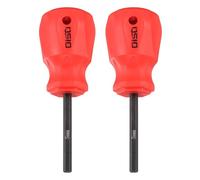 QUARKZMAN 2pcs Petit Tournevis Hexagonal 5mm 105mm Longueur Acier S2 Tête Magnétique Métrique Mini Plat Tête Hexagonale Tournevis Avec Manche Anti-Dérapant Pour Espaces Restreints, Noir