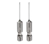 QUARKZMAN 2Pcs Phillips Embouts PH000 1/4" Hexagonale Tige 50mm Long Gris | Embouts Tournevis Cruciforme Phillips, Acier S2, Magnetique, Tete Crucifiee, Pour Outils Électriques