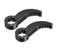 QUARKZMAN 2PCS Pied De Biche Adaptateur Clé, 1/2" D Étoile Antidérapant Acier Carbone Outil D'Extraction Demi-Arbre Levier Adaptateur Tête liquet Espaces Restreints Essieu Automobile