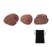 QUARKZMAN 2Pcs Pierres Volcaniques Rouges Revêches Gemmes Sac Velours | Cristaux, Roches, Véritables, Pour Remplissage De Vases, Ornementation De Fond, Paysage, Collection Maison, Projet DIY