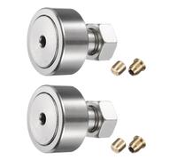 QUARKZMAN 2Pcs Pignon De Came Roulement De Piste CF20/KRV52 X Roulement Aiguille A Tige M20, Diametre Du Rouleau 52mm, Type A Tige M20 Pour Rail De Guidage Machine (Douille Hexagonale)
