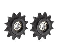 QUARKZMAN 2Pcs Pignon de Renvoi de Chaîne à Rouleaux DIN(ISO) 08B, Alésage de 8 mm, Pas de 1/2", Denture Durcie de 12 Dents, Roulement à Billes Simple (Type B) Inséré