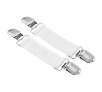 QUARKZMAN 2Pcs Pinces À Chapeau Élastiques, Pince À Gant De Voyage Pince À Dos De Robe Pour Femmes Châle Cardigan Col Pull Écharpe, Blanc