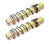 QUARKZMAN 2Pcs Pivot De Porte, Pivot De Poignée De Porte De Rechange 60mm Avec Ressort De Limite, Pièces De Remplacement Pour Poignée Droite Vintage Pour Mechanical Locks (Ton Or, 7mm)