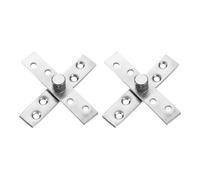 QUARKZMAN 2Pcs Pivots Rotatifs 360 Degrés 95 x 18.5mm Argent | Charnière Cachée Pour Portes Battantes De Cuisine Maison, Axe Central En Acier Inoxydable