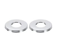 QUARKZMAN 2Pcs Plaque de Recouvrement de Tuyauterie en Acier Inoxydable pour Bras de Douche de 0,83" de Diamètre, 1,89" OD 0,16" D'Épaisseur, de Plomberie en Acier Inoxydable, Argent