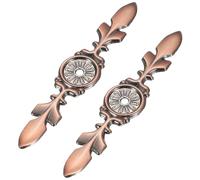 QUARKZMAN 2Pcs Plaque De Support Pour Poignee De Meuble, 4-21/32" Plaque Arriere Pour Boutons De Tiroir En Alliage De Zinc 5/32" Trou Unique, Plaque Arriere Decorative Retro Vintage Pour
