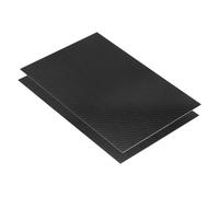 QUARKZMAN 2pcs Plaque Panneau Feuille Carbone 3K, 300 x 200 x 0.5mm Plaque Panneau Carbone Flexible Pour RC Aircraft, Model Car, Auto Parts (Twill Bright)