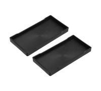 QUARKZMAN 2Pcs Plateau de Service Petit Noir Mini Plateau 4" x 8" Plateaux Rectangulaires en Plastique Plateaux en Bois Décoratifs Ottoman Plateau pour Cuisine Salle de Bain