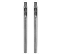 QUARKZMAN 2Pcs Poinçon Creux pour Cuir 4mm Outil de Perforation pour Ceinture en Acier au Carbone Poinçon Unique Papier Tissu Plastique Matériau Souple Bracelet de Montre Coupe Artisanat