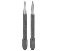 QUARKZMAN 2pcs Pointeau Central 3mm Acier Carbone Non Drapant Cloueuse Pointeau Conique Alignement Trou Central Outil Pin pour Plastique Metal Bois Marquage Scribe