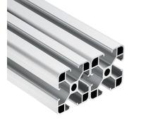 QUARKZMAN 2Pcs Profilé En Aluminium 4040 De 100mm, Rail Linéaire Anodisé Norme Européenne Pour Pièce D'Imprimante 3D, Machine CNC, Guide De Rail Linéaire (Argent, 1.5mm)