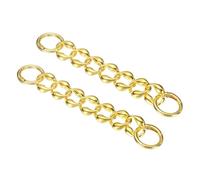 QUARKZMAN 2Pcs Prolongateur De Bande De Sac 6.3 Pouces, Chaine De Prolongation De Sac Or Jaune, Chaine De Remplacement en Metal pour Sac A Main avec Boucle A Ressort, Largeur 0.8