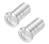 QUARKZMAN 2PCS Protège-Poussière Pour Loquet De Porte 13mm/0.51", Inserts De Verrou Coulissant Sécurisé Anti-Poussière En Acier Inoxydable 304, Accessoires Pour Loquet À Boulon, Argenté