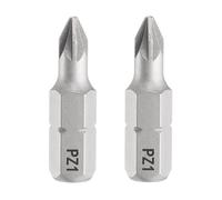 QUARKZMAN 2pcs PZ1 Embout de Tournevis 1/4" Tige Hexagonale 25mm/1" Longueur Magnétique Phillips Fendue Acier S2 Embout de Tournevis