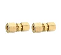 QUARKZMAN 2Pcs Raccord À Compression En Laiton, Raccord De Tube OD 5mmx6mm, Raccords À Compression Filetés NPT Et Manchons À Compression, Adaptateur D'Accouplement Droit En Laiton