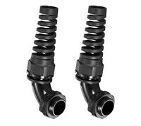 QUARKZMAN 2Pcs Raccord De Câble M25 À 90 Degrés En Nylon Avec Anti-Arrachement IP68 Étanche À L'eau Spiral Réglable Pour Fil 8-14mm