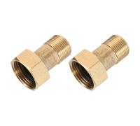 QUARKZMAN 2Pcs Raccords terie en Laiton pour Compteur d'eau, Raccord Hexagonal en Laiton Filetage Male G3/4" x Femelle G1 avec Joint D'étanchéité pour Remplacement Et De Couplage