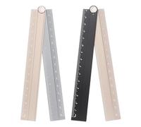 QUARKZMAN 2pcs Règle Droite Pliante 30cm Métrique Noir Or/Or Argent