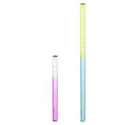 QUARKZMAN 2pcs Règles Droites 15/30cm Métrique pour Bureau Jaune/Bleu Jaune