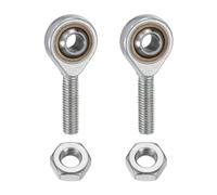 QUARKZMAN 2Pcs Rotule À Tige À Tête Sphérique M8, Filetage Gauche M8x1.25, Acier Chromé Auto-Lubrifiant Rotule À Charnière Pour Porte Battante, Automotive