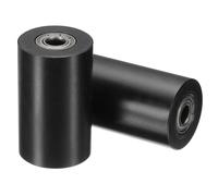 QUARKZMAN 2pcs Roues à Galet en POM avec Roulements à Billes, 6x24x40mm Roue à Rouleau de Guidage à Courroie, Roulette Guide Poulie Plate Roue Universel pour Courroie (Noir)