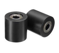 QUARKZMAN 2pcs Roues à Galet en POM avec Roulements à Billes, 8x28x29mm Roue à Rouleau de Guidage à Courroie, Roulette Guide Poulie Plate Roue Universel pour Courroie (Noir)
