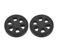 QUARKZMAN 2Pcs Roues De Remplacement pour Valise 60 mm x 20 mm Noir | Roues Pour Chariot De Bagage DIY Réparation, Accessoires Pour Roues De Valise Spinner, Roues Pivotantes
