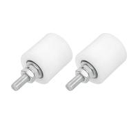 QUARKZMAN 2Pcs Rouleau Guide Pour Porte Coulissante, 1.7" Rouleaux En Nylon Ensemble De Support De Porte, Poulies Universelles Pour Porte Coulissante, Porte Electrique, Blanc