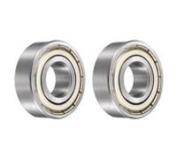 QUARKZMAN 2pcs Roulement 6203ZZ 17x40x12mm, Roulement De Precision En Acier Chrome A Double Blindage, Roulements A Billes A Gorge Profonde Lubrifies, P6 (ABEC 3)