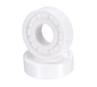 QUARKZMAN 2pcs Roulements à Billes à Gorge Profonde 6202, Roulements Rigides à Bille Z2 en Céramique Intégrale 15x35x11mm, Roulement en Céramique de Zirconium Lisse (ABEC3)