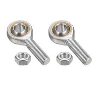 QUARKZMAN 2Pcs SA14Tk Embout à Rotule de 14 mm avec Filetage Mâle M14x2.0 à Droite, Corps en Fonte avec Écrou de Blocage