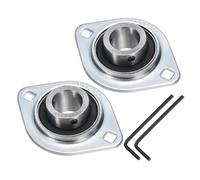 QUARKZMAN 2pcs SBPFL205-14 Paliers de Battement Alésage 7/8" | Palier à Semelle Auto-Alignant en Fonte Solide avec Clé, Roulement à Bille à Bride en Acier pour Machine à Axe Imprimante 3D