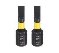 QUARKZMAN 2pcs SL4 Embouts de Tournevis à Fente 1/4" Tige Hexagonale 25mm/1" Longueur Magnétique Embouts Hexagonaux à Tête Plate Acier S2 de Perceuse Électrique de Qualité Industrielle