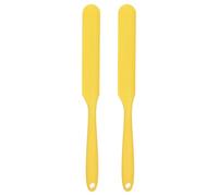 QUARKZMAN 2Pcs Spatule en Silicone 9,45" Réutilisable Non-Collante Flexible pour Résine Époxy Peinture Liquide Arts Bricolage, Jaune