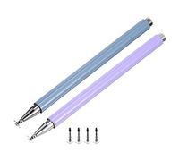 QUARKZMAN 2pcs Stylet Stylos pour Tactile Écrans Magnétique 4 Fin Pointe Disque Universel Capacitif Stylo Sensibilité pour Tous Capacitif Tactile Écran, Violet/Bleu