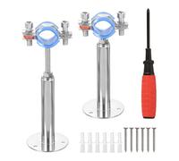 QUARKZMAN 2Pcs Support de Tuyau, Support de Tuyau de Montage Mural en Acier Inoxydable, Support de Tuyau de Montage au Plafond, Hauteur Réglable 100-150mm pour Tuyau OD 25-28mm