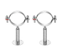 QUARKZMAN 2pcs Support Mur/Plafond Pour Tuyaux En Acier Inoxydable 304 Support Réglable Pour Tuyaux OD 2.8"-3" (70-76mm) Hauteur Réglable 100-150mm