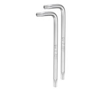 QUARKZMAN 2pcs T20 Clé Torx Inviolable Clés en Étoile Clé à 6 Points en Forme de L Outil Manuel en Acier au Chrome-Vanadium pour les Réparations automobiles/Domestiques