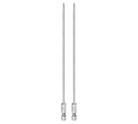 QUARKZMAN 2pcs T8 Sécurité Torx Bit 1/4" Hex Shank 8" Long Acier S2 | Magnétique, Résistant Au Sabotage Star Bits, Tournevis Tête Torx Avec Trou, Pour Driver Drill Bits, Enlever Vis De Fixation