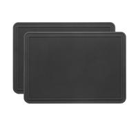QUARKZMAN 2pcs Tapis De Tableau De Bord Anti-Dérapant pour Voiture 7.1" x 5.1" Multifonctionnel Anti-Glissant Coussin Collant pour Tableau De Bord Tapis Anti-Dérapant pour Miroirs, Noir