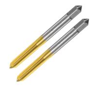 QUARKZMAN 2Pcs Tarauds Métriques M6 x 0.5 H2 en Acier Rapide Revêtu de Titane à Filetage Droit pour Machine à Fraiser Les Filets de Vis Outil de Réparation de Filetage