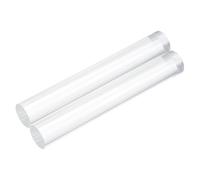 QUARKZMAN 2Pcs Tige Acrylique Transparente Rond 15mm x 100mm Barre Acrylique Transparent, Bâtonnets en Plastique pour Bricolage, Éclairage, Jardinage et Décorations