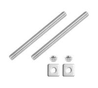 QUARKZMAN 2pcs Tige Filetée Complète 5/16"-18 UNC, 100mm/3.9" Tiges Filetées à Mouvement Linéaire Droite Acier Inoxydable 304 avec Écrous Hexagonaux Rondelle Carré pour Serre-Joint U-Boulon