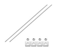 QUARKZMAN 2pcs Tige Filetée Complète M6x400mm, Tiges Filetées Complète Filetage à Droite en Acier Inoxydable 304 avec Écrous et Rondelle Plate pour Serre-Joints Crochets U-Boulons, Argenté