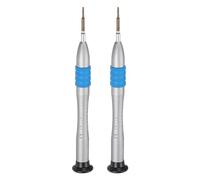 QUARKZMAN 2pcs Tournevis À Fente Précision 1.2mm Magnétique Mini Plat Style Stylo Avec Manche Anti-Dérapant Pour Lunettes Montre Laptop Électronique, Bleu