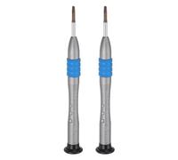 QUARKZMAN 2pcs Tournevis À Fente Précision 2.5mm Magnétique À Tête Plate Mini Style Stylo Avec Manche Anti-Dérapant Pour Lunettes Montre Laptop Électronique, Bleu