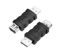 QUARKZMAN 2PCS USB Mâle vers IEEE 1394 6 Broches Femelle 800Mbps Câble Adaptateur Convertisseur de Données pour DV, Appareil Photo Numérique, Noir
