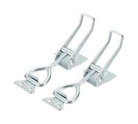 QUARKZMAN 2Pcs Verrou À Bascule Réglable M8 X 40mm Capacité De Charge 770lbs Style 4003 Verrous À Libération Rapide Serres Loquet Pour Couvercle De Fumoir Boîte À Outils Serre-joint, Argent