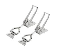 QUARKZMAN 2Pcs Verrou À Bascule Réglable M8 X 45mm Capacité De Maintien 660lbs Style 4003 Verrous À Libération Rapide Pour Couvercle De Fumoir Boîte À Outils Serre-joint, Argent